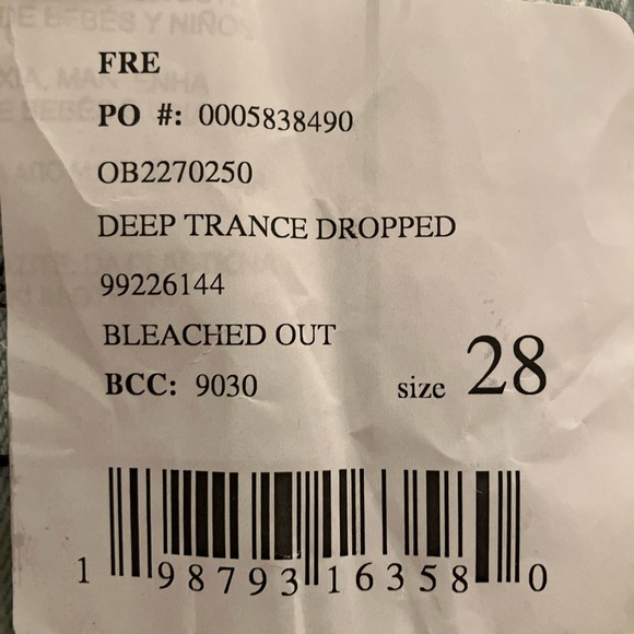NWT Free People Deep Trance jeans in bleached out - Picture 14 of 15